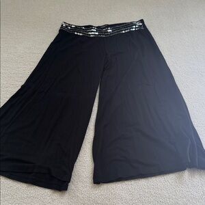 Arden B Black Wide Leg Pants with Silver Accents